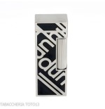 Dunhill Rollagas lighter black lacquer and palladium logo - Lighters - Metal