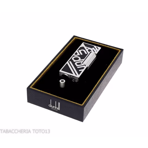 Dunhill Rollagas lighter black lacquer and palladium logo - Lighters - Metal