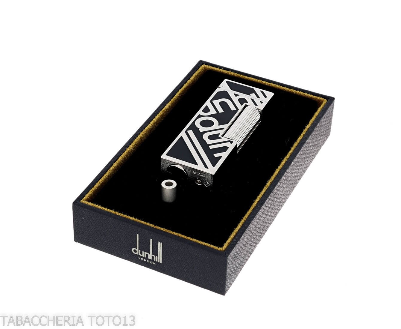 Dunhill Rollagas Canvas Palladium Plated Lighter- Black – Lighters Direct