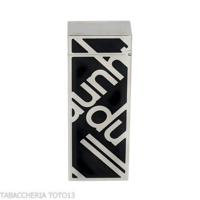 Dunhill Rollagas leichter schwarzer Lack und Palladium-Logo - Dunhill - The white spot