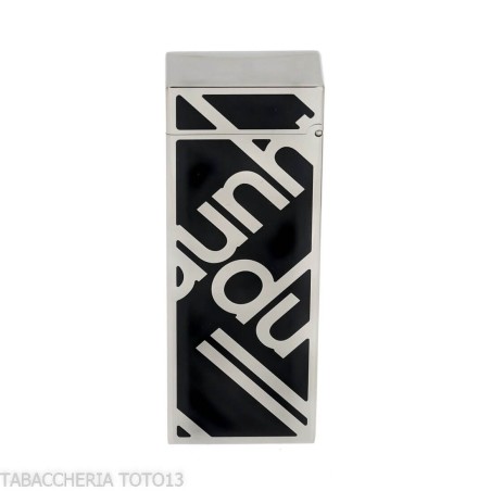 Accendino Dunhill Rollagas lacca nera e logo palladio - Accendini