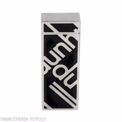 Dunhill Rollagas lighter black lacquer and palladium logo - Lighters - Metal