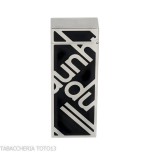 Accendino Dunhill Rollagas lacca nera e logo palladio - Accendini