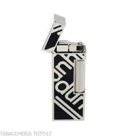 Dunhill Rollagas lighter black lacquer palladium logo limited edition