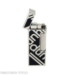 Dunhill Rollagas lighter black lacquer and palladium logo - Lighters - Metal