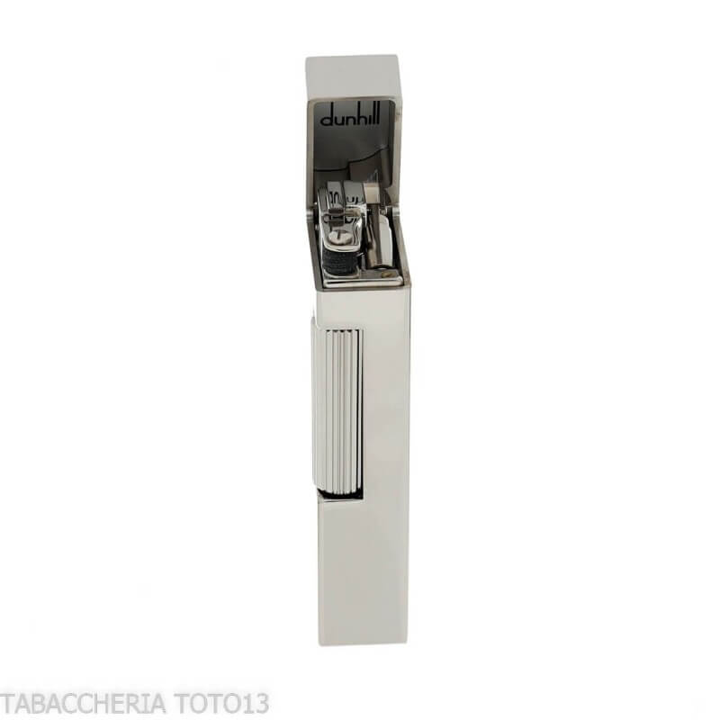 Encendedor Dunhill Rollagas lacado en negro y logo paladio - Dunhill - The white spot