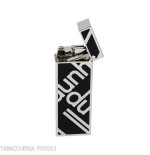 Dunhill Rollagas lighter black lacquer and palladium logo - Lighters - Metal