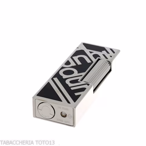 Dunhill Rollagas lighter black lacquer and palladium logo - Lighters - Metal