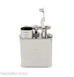 Accendino Dunhill Unique Jet Flame placcato palladio satinato - Accendini