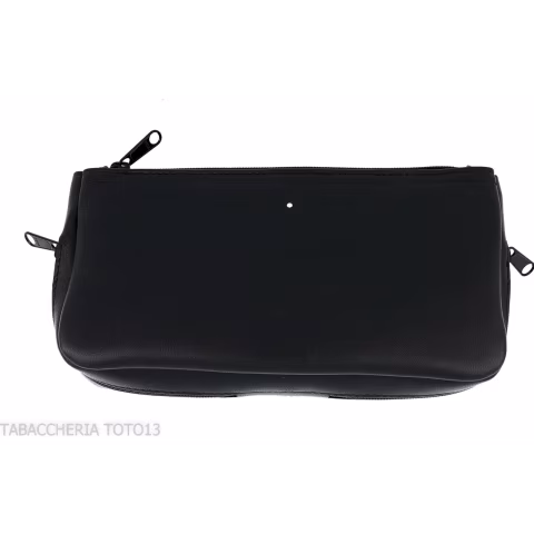 Dunhill - The White spot Compendium bag for 2 pipes and tobacco black colour - Accessories for tobacco pipes - Leather