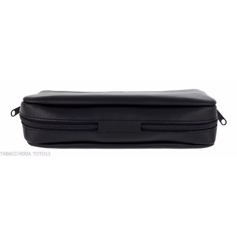 Dunhill - The White spot Compendium bag for 2 pipes and tobacco black colour - Accessories for tobacco pipes - Leather