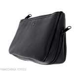 Dunhill - The White spot Compendium bag for 2 pipes and tobacco black colour - Accessories for tobacco pipes - Leather