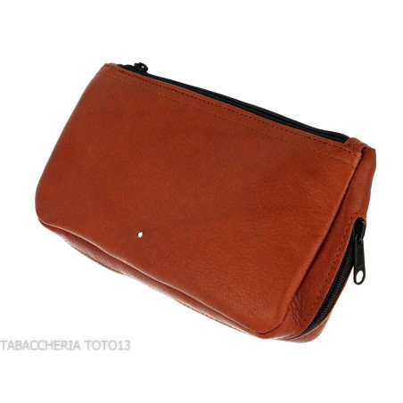 Dunhill - The White Spot Compendium bolsa para 2 pipas y tabaco color terracota - Accesorios para pipas de tabaco