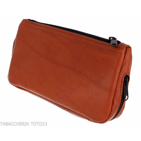Dunhill - The White Spot Compendium borsa per 2 pipe e tabacco colore terracotta - Accessori Per Pipe