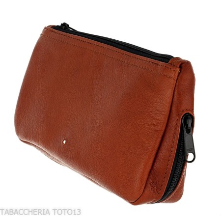 Dunhill - The White Spot Compendium bolsa para 2 pipas y tabaco color terracota - Accesorios para pipas de tabaco
