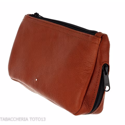 Dunhill - The White Spot Compendium borsa per 2 pipe e tabacco colore terracotta - Accessori Per Pipe