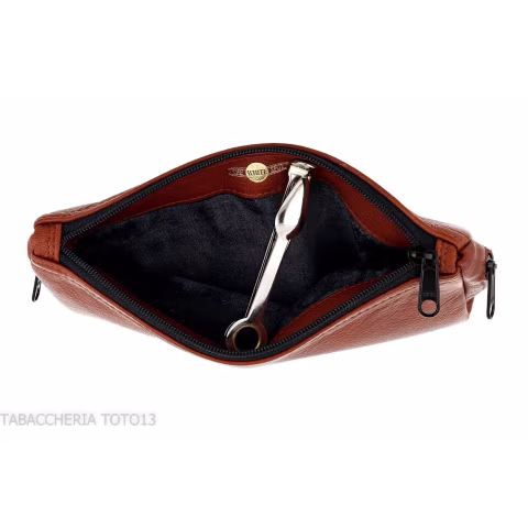 Dunhill - The White Spot Compendium borsa per 2 pipe e tabacco colore terracotta - Accessori Per Pipe