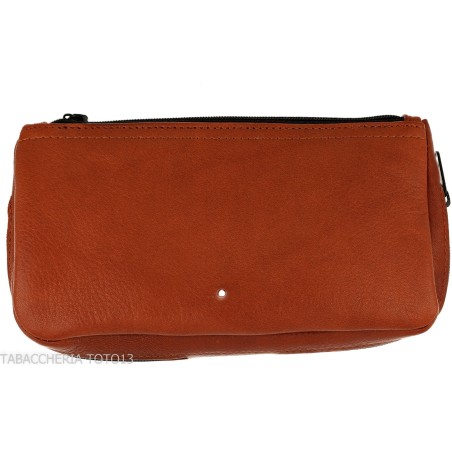 Dunhill - The White Spot Compendium bolsa para 2 pipas y tabaco color terracota - Accesorios para pipas de tabaco