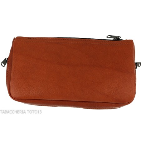 Dunhill - The White Spot Compendium bolsa para 2 pipas y tabaco color terracota - Accesorios para pipas de tabaco