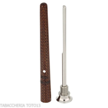 Dunhill - The White Spot Gadget Junior Tamper aus Braun und Palladium - Zubehör für Tabakpfeifen
