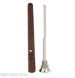 Dunhill - The White Spot Gadget Junior Tamper aus Braun und Palladium - Zubehör für Tabakpfeifen