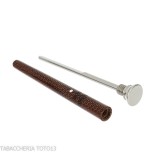 Dunhill - The White Spot Gadget Junior Tamper aus Braun und Palladium - Zubehör für Tabakpfeifen