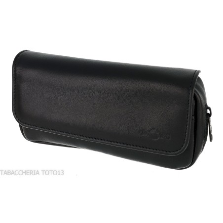 Dunhill - The White Spot Companion schwarze Ledertasche für 1 Pfeife und Tabak - Zubehör für Tabakpfeifen