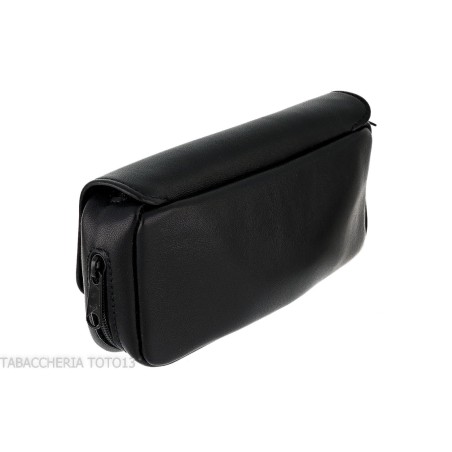 Dunhill - The White Spot Companion schwarze Ledertasche für 1 Pfeife und Tabak - Zubehör für Tabakpfeifen