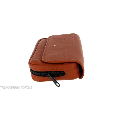 Dunhill - The White Spot Companion sac en cuir couleur terre cuite pour 1 pipe et tabac - Accessoires pour pipes - Cuir