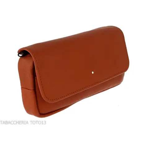 Dunhill - The White Spot Companion sac en cuir couleur terre cuite pour 1 pipe et tabac - Accessoires pour pipes - Cuir
