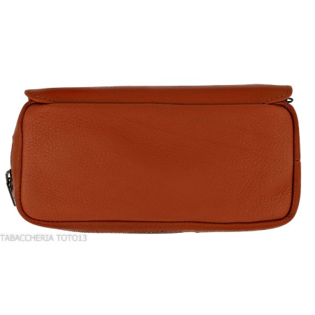 Dunhill - The White Spot Companion sac en cuir couleur terre cuite pour 1 pipe et tabac - Accessoires pour pipes - Cuir