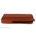 Dunhill - The White Spot Companion terracotta colored leather bag for 1 pipe and tobacco - Accessories for tobacco pipes - Le