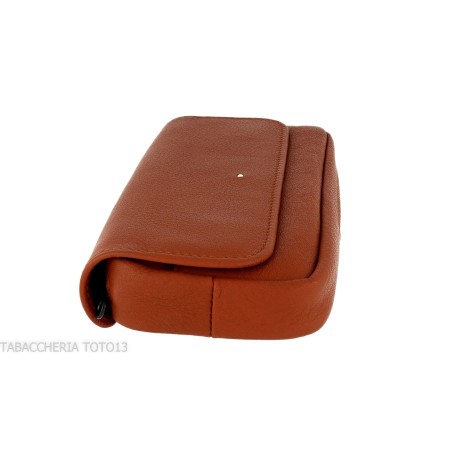 Dunhill - The White Spot Companion sac en cuir couleur terre cuite pour 1 pipe et tabac - Accessoires pour pipes - Cuir