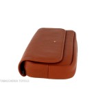 Dunhill - The White Spot Companion terracotta colored leather bag for 1 pipe and tobacco - Accessories for tobacco pipes - Le