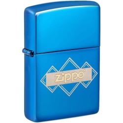 Mirror blue zippo with logo Zippo Lighters Zippo