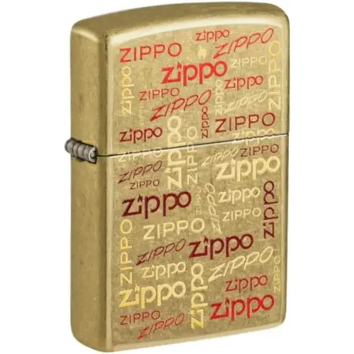 Zippo logo Design su ottone lucido - Accendini