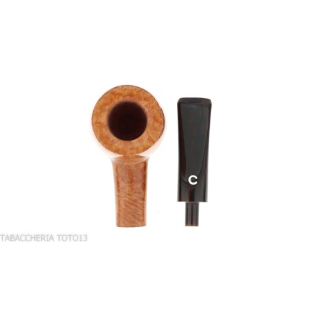 Pipe droite en forme de pot Il Ceppo en bruyère polie grade 4 - Pipe Pour le Tabac - Racine naturelle