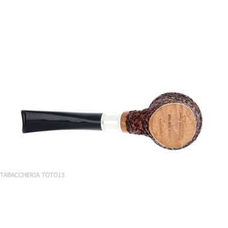 Pipe duck shape cherrywood rusticated briar finish with silver ferrule L'anatra pipe L'Anatra