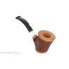 Pipe duck shape cherrywood rusticated briar finish with silver ferrule L'anatra pipe L'Anatra