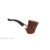 Pipe duck shape cherrywood rusticated briar finish with silver ferrule L'anatra pipe L'Anatra