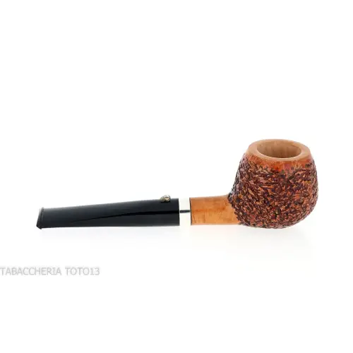 The duck pipe shape Apple straight briar rusticated with ferrule - Tobacco Pipes - Natural root
