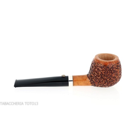 The duck pipe shape Apple straight briar rusticated with ferrule - Tobacco Pipes - Natural root