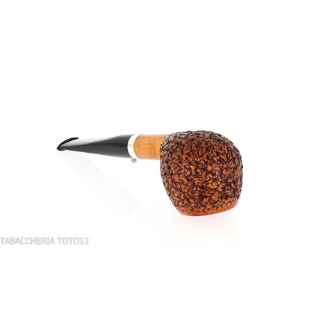 The duck pipe shape Apple straight briar rusticated with ferrule - Tobacco Pipes - Natural root