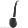 Aldo Velani churchwarden billiard in radica sabbiata nera molto curva - Aldo Velani pipe