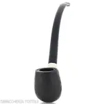 Pipa de billar Aldo Velani Churchwarden en brezo arenado negro muy curvo - Pipas de Tabaco