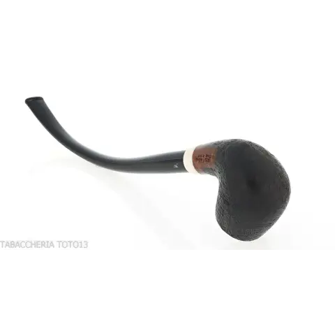 Pipa de billar Aldo Velani Churchwarden en brezo arenado negro muy curvo - Pipas de Tabaco