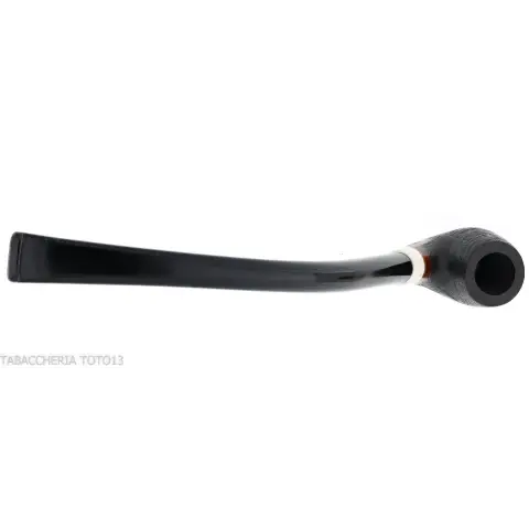 Pipa de billar Aldo Velani Churchwarden en brezo arenado negro muy curvo - Pipas de Tabaco