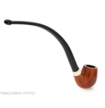 Aldo Velani churchwarden un pipe de racine de bruyère brillant et très bouclé - Pipe Pour le Tabac - Racine naturelle