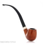 Aldo Velani churchwarden un pipe de racine de bruyère brillant et très bouclé - Pipe Pour le Tabac - Racine naturelle