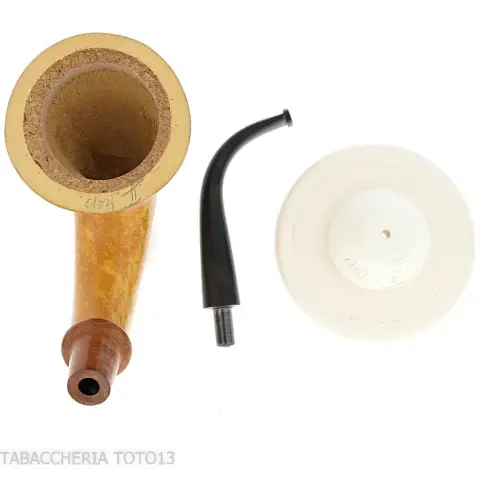 Calabash tradizionale in zucca, dimensione grande e bocchino in ebanite - Pipe